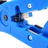 KM Global Simple Compact Cable Cutter Coaxial Cable Stripper Cable Crimper Cable Cutter Tripper Bolt Clipper Electrical Work Carpenter (Blue)