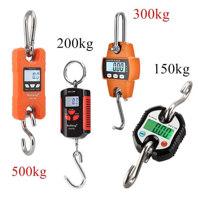 200kg 50g Crane Scale Weight Digital Scale Heavy Duty Hanging Hook Scales  Portable Digital Stainless Steel Scales - AliExpress