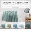 BOURINA Textured Solid Soft Sofa Throw Couch Cover Knitted Decorative Blanket,Aqua, 127x152cm