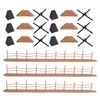BMC WW2 Atlantic Wall Fortifications - 21pc Plastic Army Men Accessories