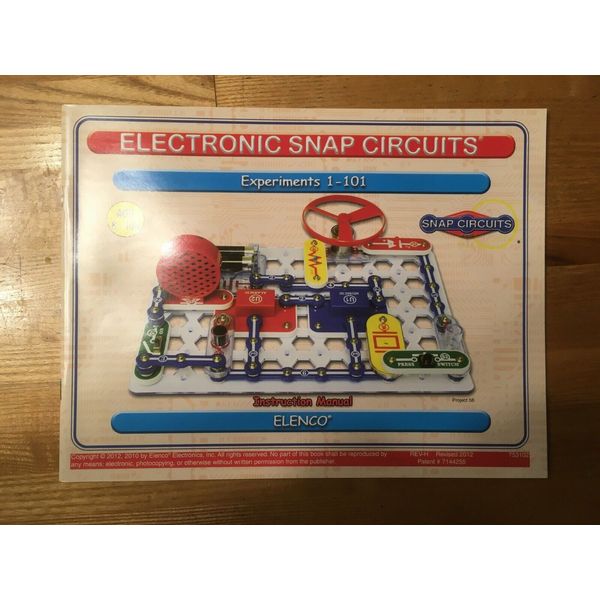 Electronic Snap Circuits Experiments 1-101 Instruction Manual *BOOK ONLY* Elenco