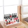 Marketero Metal Nail Polish Stand Organiser Holder Rack 3 Tiers, Nail Varnish Cosmetic Makeup Organiser Stand Storage Display White