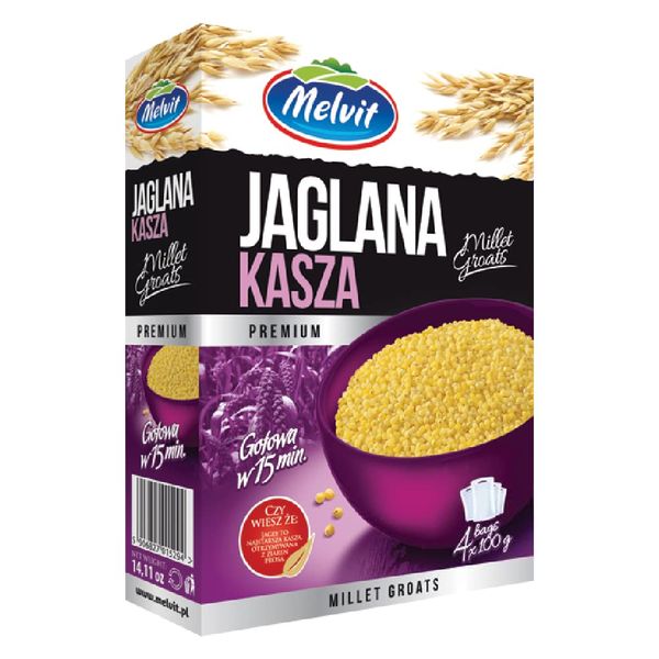 Melvit Millet Groats 3.5 oz (100 g) x 4 кру الа Kasza jaglana