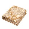 3 PCS Patchwork Bedspread Quilted Bed Throw Single Double King Size Bedding Set (Royal Damask Gold, Super King)