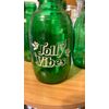 Handmade, customizable up-cycled green glass barrel solar lantern