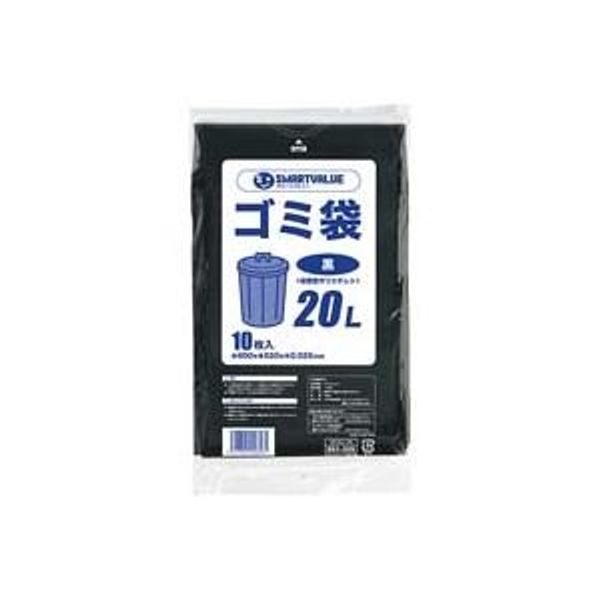 Jointex N210J-20 Trash Bags, LDD, Black, 5.3 gal (20 L), 10 Sheets