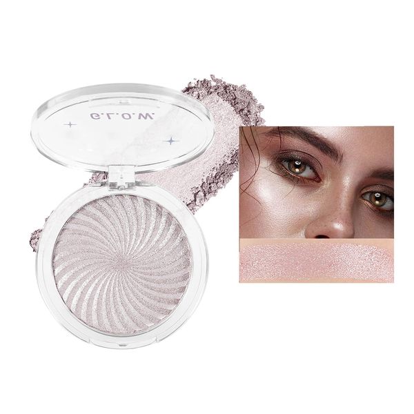 DLZZRS Highlighter Makeup Palette, Face Highlighter Palette, Fine Glitter Illuminator Highlighter Palette Shimmer Metallic Highlighter Baked Powder Face & Body Frosting Highlight Makeup Palette(02#)