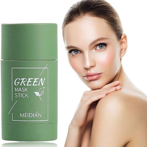 Green Tea Mask Stick for Face, Blackhead Remover with Green Tea Extract, Deep Pore Cleansing, Poreless Deep Cleanse Green Tea Mask, Green Tea Cleansing Mask, for All Skin Types of Women and Men.
