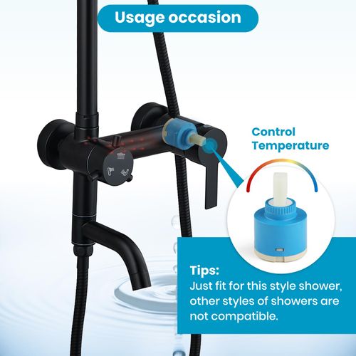 gotonovo 40MM Cartridges Compatible Replacement Valves Faucet Repair Works for Shower System Set
