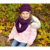 Kids Beanie & Scarf Bundle (NO POM): Purple