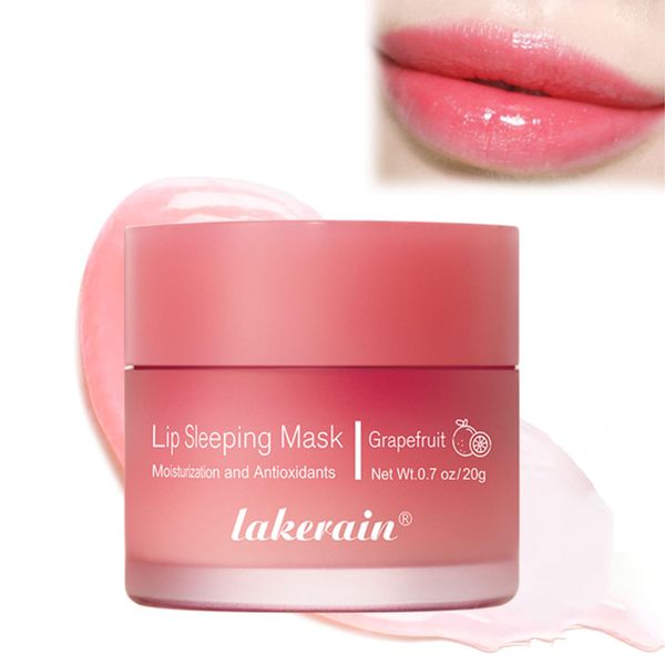 Lip Sleeping Mask EX 20g Lippenmask, Lippenschlafmaske – Vitamin E, Aloe Vera und Traubenkernöl – Für hydratisierte, volle und unwiderstehliche Lippen, grapefruit