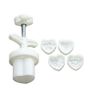 Kitchen Utensil Cookie Love Heart Mooncake Press Mold (Colour: White)