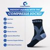Compressa Compression Socks for Women & Men - Ankle Compression Sleeve with Premium Non-Slip Support Joint Pain, Muscle Recovery, Arthritis Relief, Injury Recovery, & More (1 Pair - Open Toe)