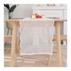 Geometric Elegant Valentines Table Runner 70 Inch Long, Dining Bedroom Decor Lace White Table Runner
