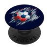 Soccer Ball Red White Blue Ball Design PopSockets mit austauschbarem PopGrip