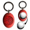 BadgeBeast.co.uk Red Leopard Print - Red Golf Ball Marker Key Ring
