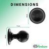 EAI Black Iron Door Knobs - 1 Pair of Cast Iron Antique Ball Mortice Knobs