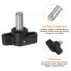 sourcing map 20pcs Tee Wing Knobs Thumb Screws M6 x 12mm Standard Male Thread Plastic T Knobs Handles Hand Clamping Knobs Grip Thumbscrew, Black