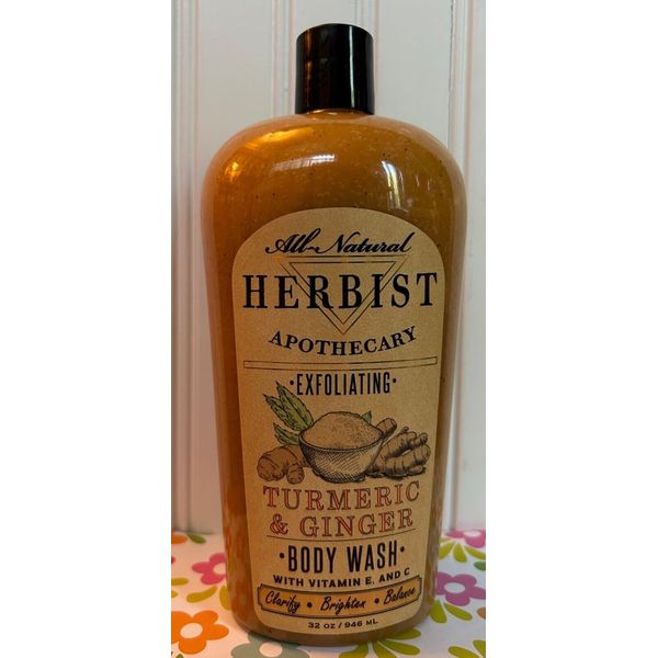 HERBIST APOTHECARY EXFOLIATING TURMERIC & GINGER BODY WASH 32 OZ