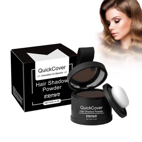 Haaransatz-Puder Hair Shadow Powder, Haarwurzel-Concealer Haar Concealer Zur Haarverdichtung Für Frauen Und Männer,Haarpuder Für Ausbesserung Der Wurzeln Zum Auffüllen Von Dünner Werdendem Haar(Braun)