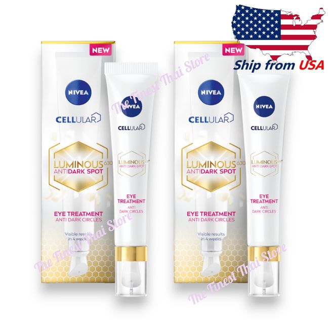 Nivea Luminous 630 Eye Treatment 15ml pack of 2 pieces - Free Ship from US