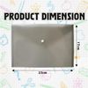 CHPL A5 Plastic Wallets with Stud Button [ 100 Pcs ] Translucent Popper Wallets for Document Storage, Filing & Organisation, Folders for Office and School [ Grey ]