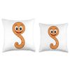 Humor insect worm cute minimalist simple little Earthworm Throw Pillow