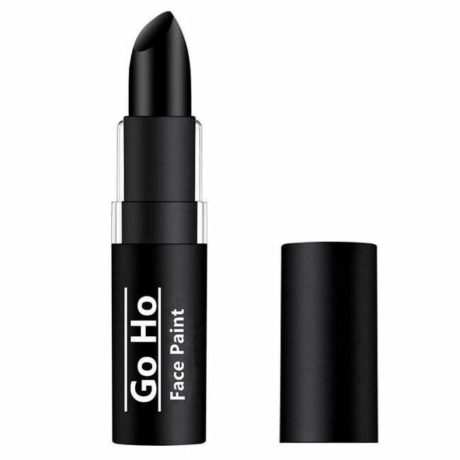 Go Ho Makeup Clown Black Cream-Blendable Stick -Eye Black Face Body Paint Stick Professional SFX Makeup Cosplay Costume,Safe Face Paint Nose&Lip Smacking for Eye Black Football Sports Halloween