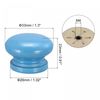 sourcing map Round Wood Knobs, 8pcs 33x23mm Pull Handles for Drawer with Screws Blue