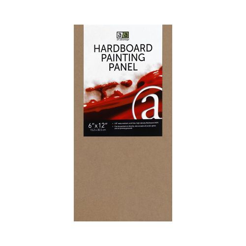 Art Advantage Hardboard Painting Panel 6x12 – MDF Art Board for Artists, Durable Hardboard Panel, Smooth Surface Wood Board for Acrylic, Oil, and Mixed Media Painting