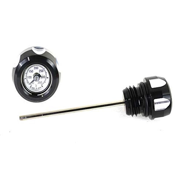 V-Twin M8 Black Machined Oil Temperature Dipstick
