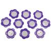 Colour Rim Daisy Flower Plastic Buttons 20mm (Purple, 10)