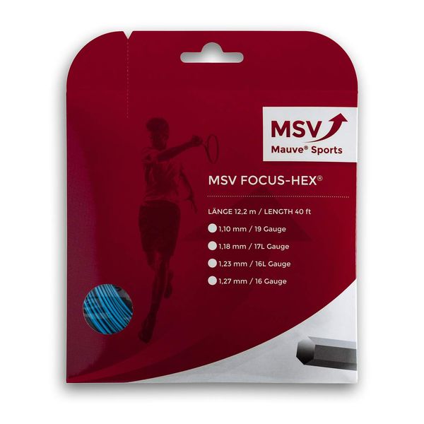 MSV Unisex's Focus-Hex String Reel-Hell Blue, 1.18 mm