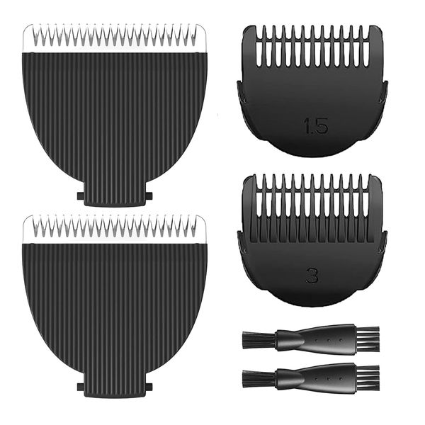 2 Pack Meridian Replacement Blades for Meridian Trimmer Blades Meridian Trimmer Original Plus Premium, Meridian Trimmer Guards 0.1 Inch Cutting Guards 0.06 Inch, 2 Cleaning Brush