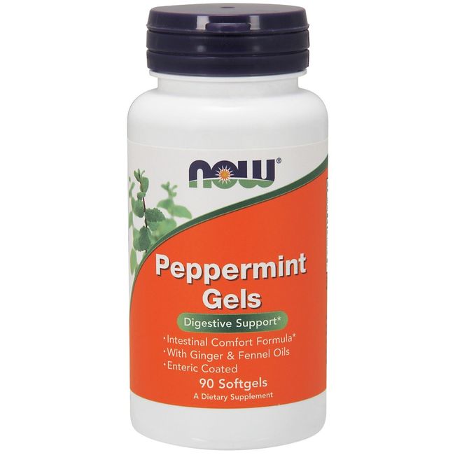 NOW Foods Peppermint Gels, 90 Softgels