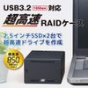 Rattock System USB 3.2 Gen2 RAID Case for 2.5" HDD/SSD and 10Gbps Support) RS-EC22-U31RA
