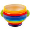 Hand Painted Rainbow Stripe Ceramic Soup Bowl (1)