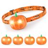 EverBrite Halloween Pumpkin Headlamp 5Pack 2 Modes LED Head Lamp Adjustable Band