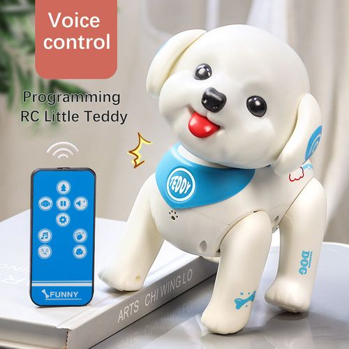 Remote Control Puppy Toy Smart Voice Control Singing Walking Robot Dog for Kids