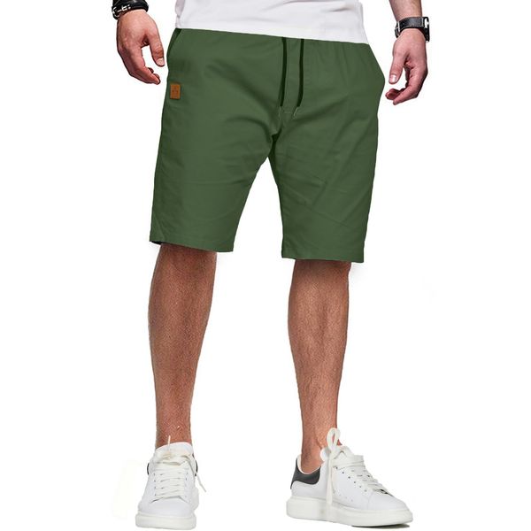 ZOXOZ Kurze Hose Herren Shorts Herren Sommer Chino shorts Baumwolle Cargo Shorts Freizeithose Kurz Mit Taschen Army Green S