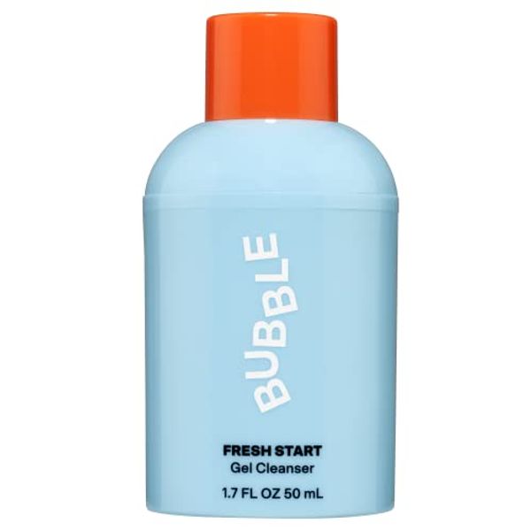 Bubble Skincare Fresh Start Gel Cleanser - PHA + Caffeine for Skin Calming, Texture + Acne Support - Sensitive Skin Friendly Deep Pore Facial Cleanser (50ml)