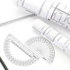 eBoot Plastic Protractor Protractor 180 Degrees, 4 Inch and 6 Inch, Clear, 2 Pieces