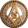 Decorative Masonic Concho, Mason Square and Compass 1 1/4 Diameter Screw Back Concho