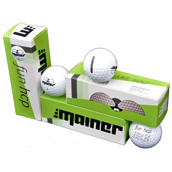 Emainer Golfball, 3 softe Golfbälle mit maximaler Reichweite, Dieser Ball kennt Dein Handicap, 1x 3er-Pack, weiß