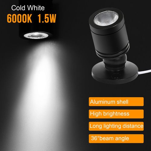 Taysing LED Spot Light Indoor Little Mini Spotlight Accent Lights for Display, Paintings, Pictures, Plants, Jewelry, Shelves, Cabinets, Posters, Showcase(Cold White-2 Pack Push Switch)