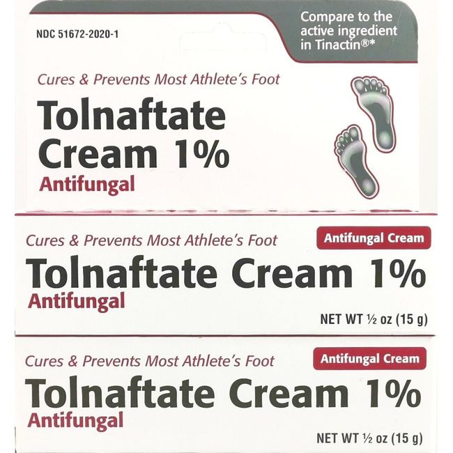 Taro Tolnaftate 1% Antifungal Cream (compare to Tinactin)0.5oz (2Pack) EXP:05/26