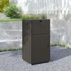 Outdoor Towel Rack for Pool w/ Two Storage Space Towel Rack, Dark Brown
