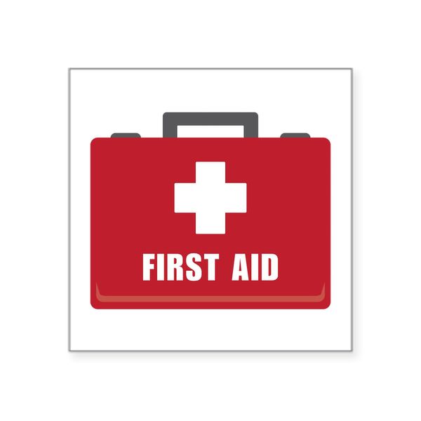 CafePress First Aid Sticker Square Bumper Sticker Car Decal