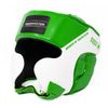RingMaster Head Guard HeadGear Boxing MMA Martial Arts Kick Protector (Small-Medium, Green/White)