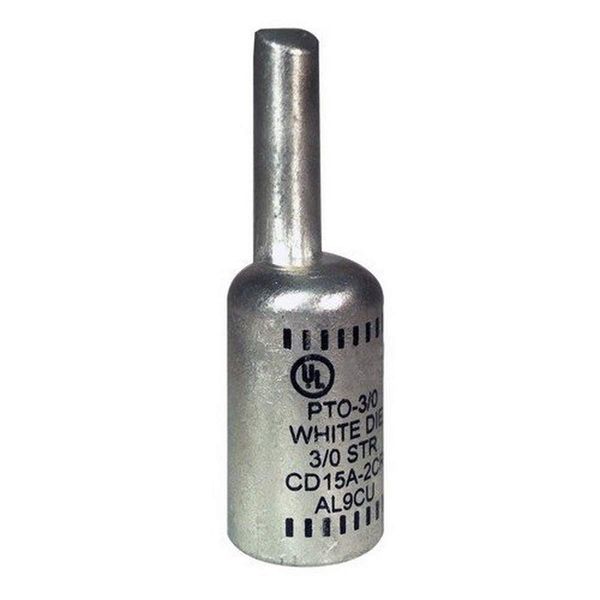 Morris 90987 Offset Solid Pin Terminal Compression Type Connector with 4/0 to 2/0 Wire Range, 1-Pack